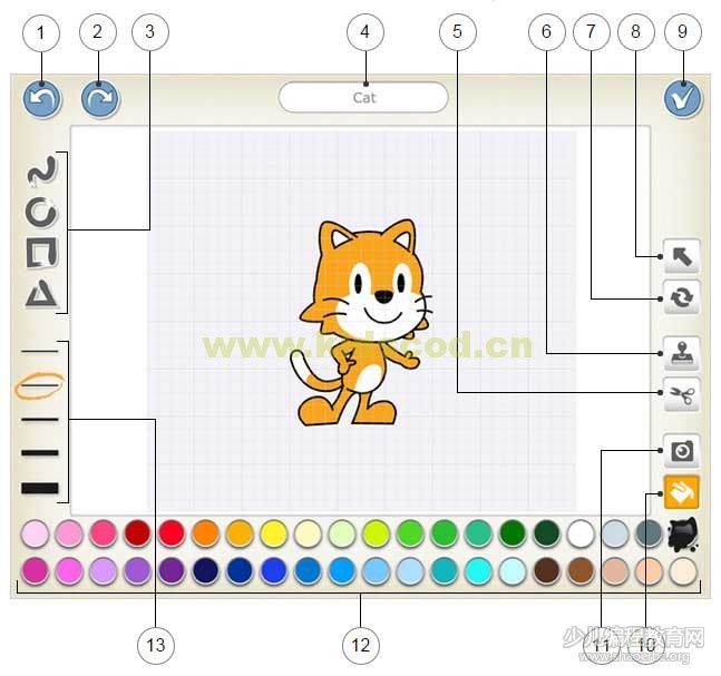 scratchjr教程：绘图编辑界面说明